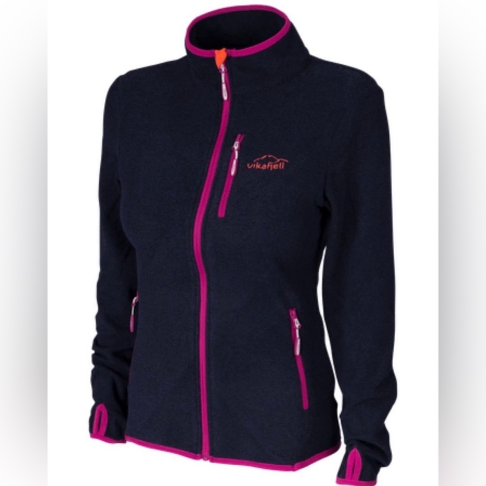 Vikafjell Women's Navy and Pink Jacket XS